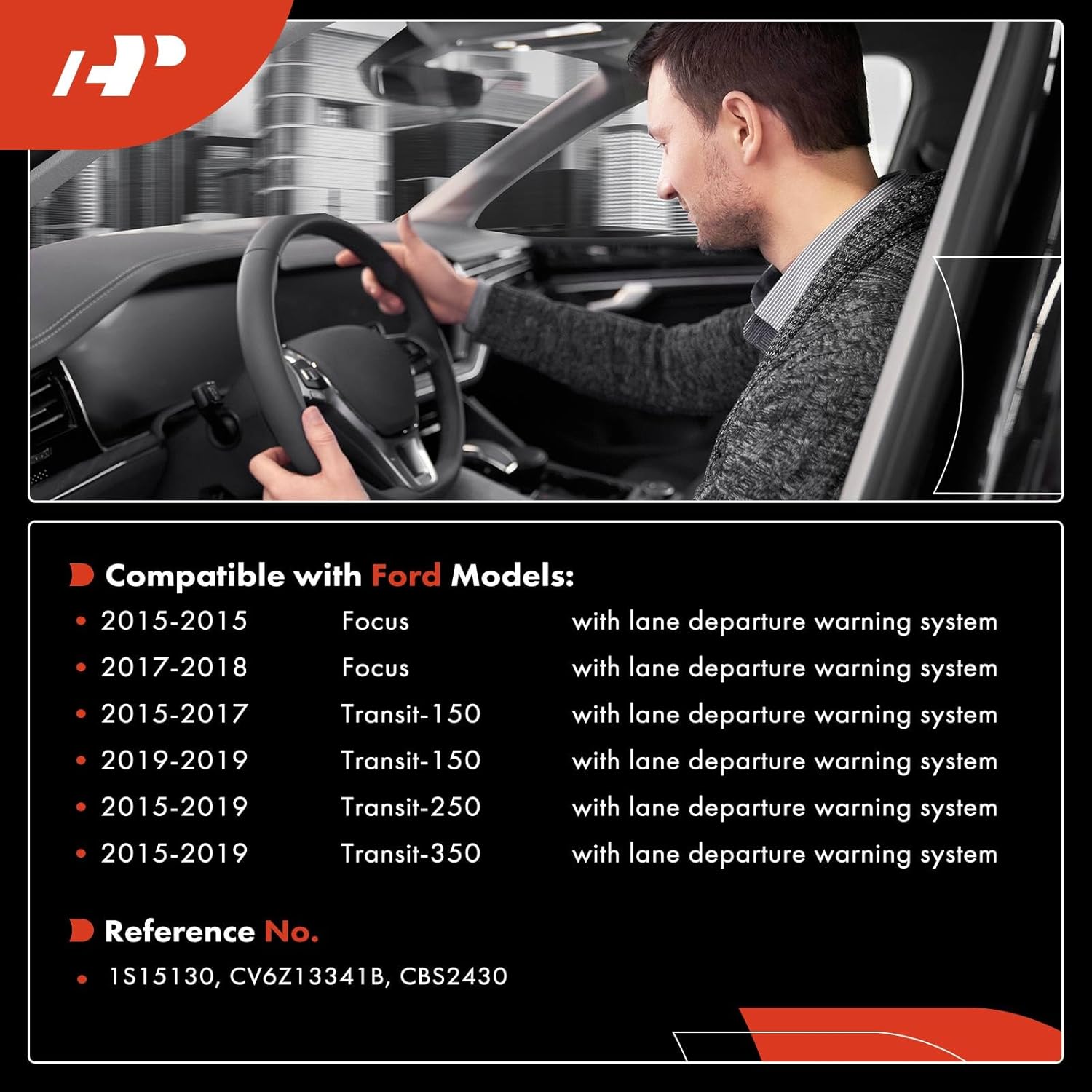 A-Premium Turn Signal Switch, Headlight Dimmer Multifunction Combination Switch Compatible with Ford Focus 2015/2017-2018, Transit-150 2015-2017/2019, Transit-250 Transit-350 2015-2019