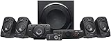 Logitech Z906 Système de Haut-Parleurs avec Son Surround 5.1, Certifié THX, Dolby & DTS, 1000 Watts en Puissance, Multi-Dispositifs, Entrées Multiples, Télécommande, Prise EU/France, PC/PS4/Xbox/TV - 1