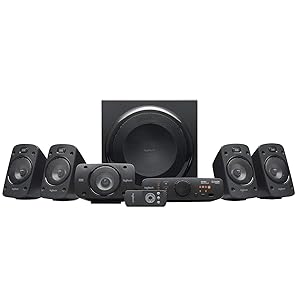 Logitech Z906 5.1 Sistema de Altavoces Sonido Envolvente THX, Certificado Dolby&amp;DTS, 1000 W de Pico, Multi-Dispositivos, Entradas Audio Múltiples, Negro