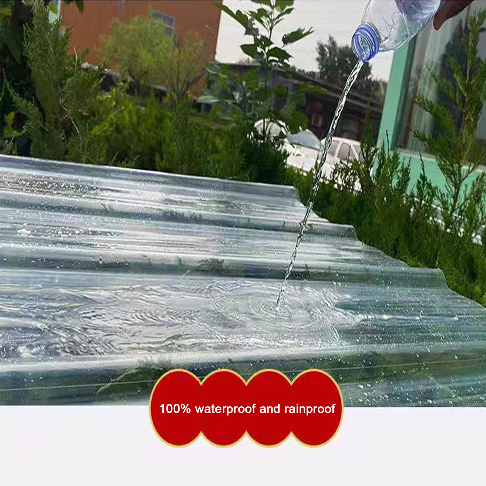 Lámina para techos con protección UV, lámina de placa de iluminación natural FRP de 1,5 mm, lámina corrugada para revestimiento de techo, láminas para paredes, 1/3/4/5/8/11 piezas, paneles a