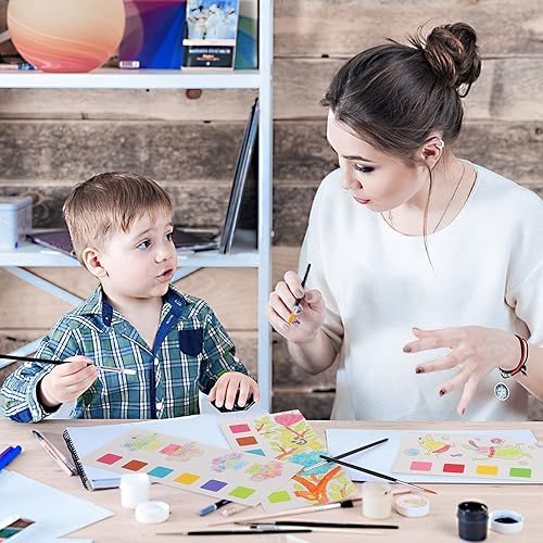 Miniatura 6 de Libro de pintura de acuarela de bolsillo de 5 piezas, nuevo maravilloso libro de pintura de acuarela mágica de bosque con pinturas, kit de pintura