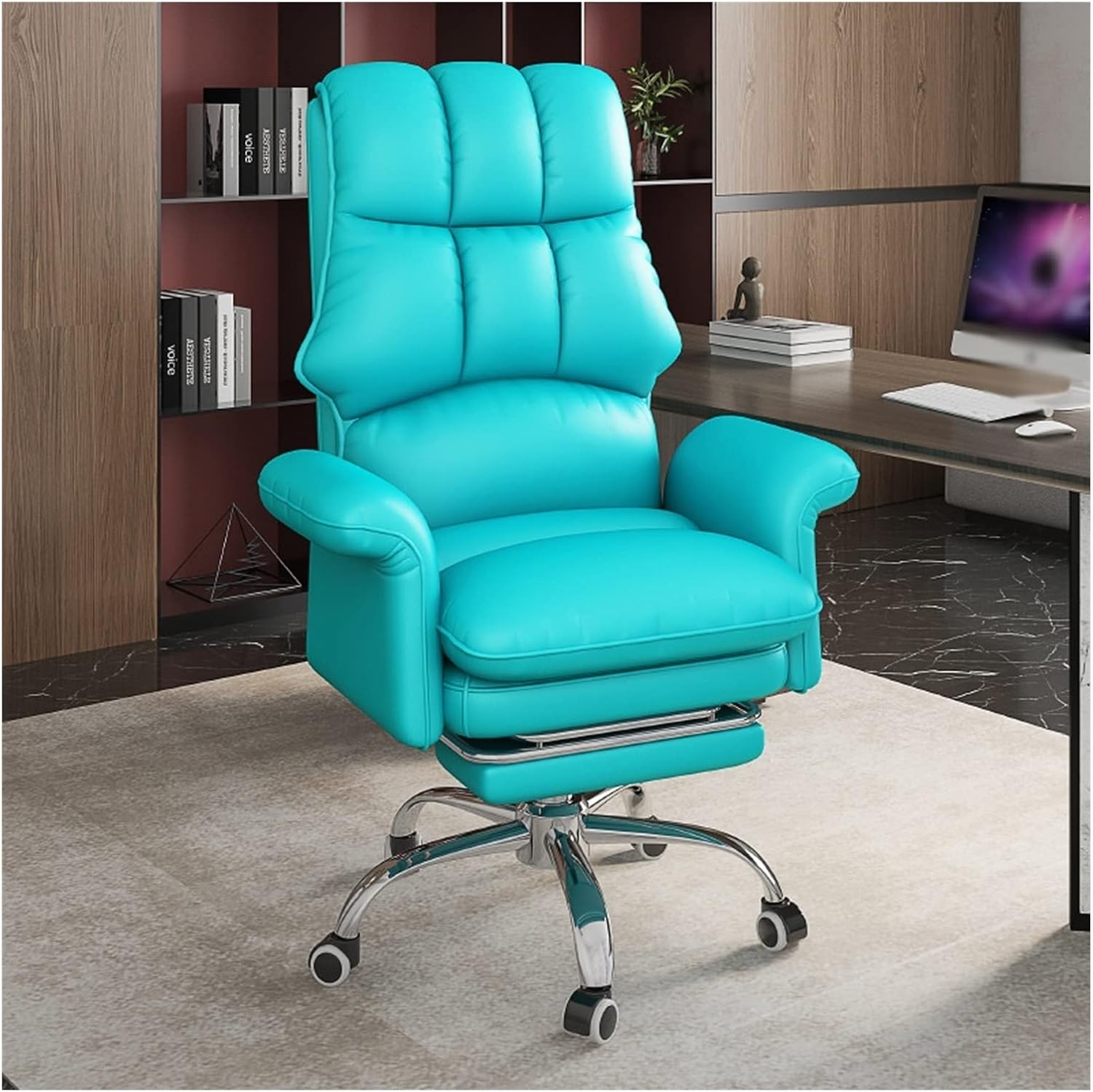 HUIQC Office Chair,120° Reclining Lunch Break Seat,PU
