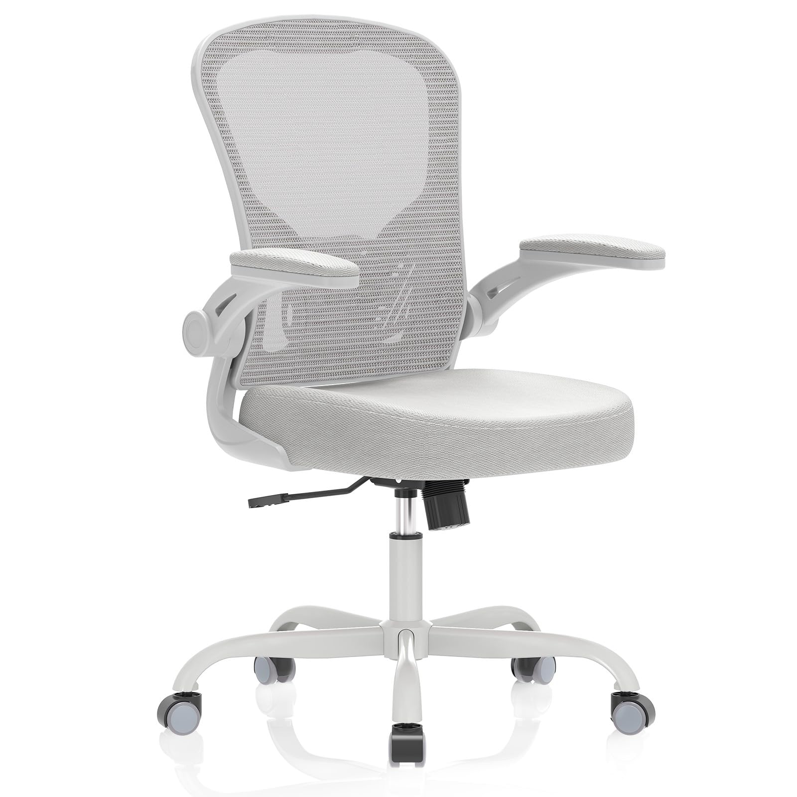 Office Chair, Ergonomic Desk Chairs 330LBS Capacity High Back Mesh Computer Chair with Flip-up Armrests, Comfy Work with Adjustable Lumbar Support, Rolling Swivel Executive Task