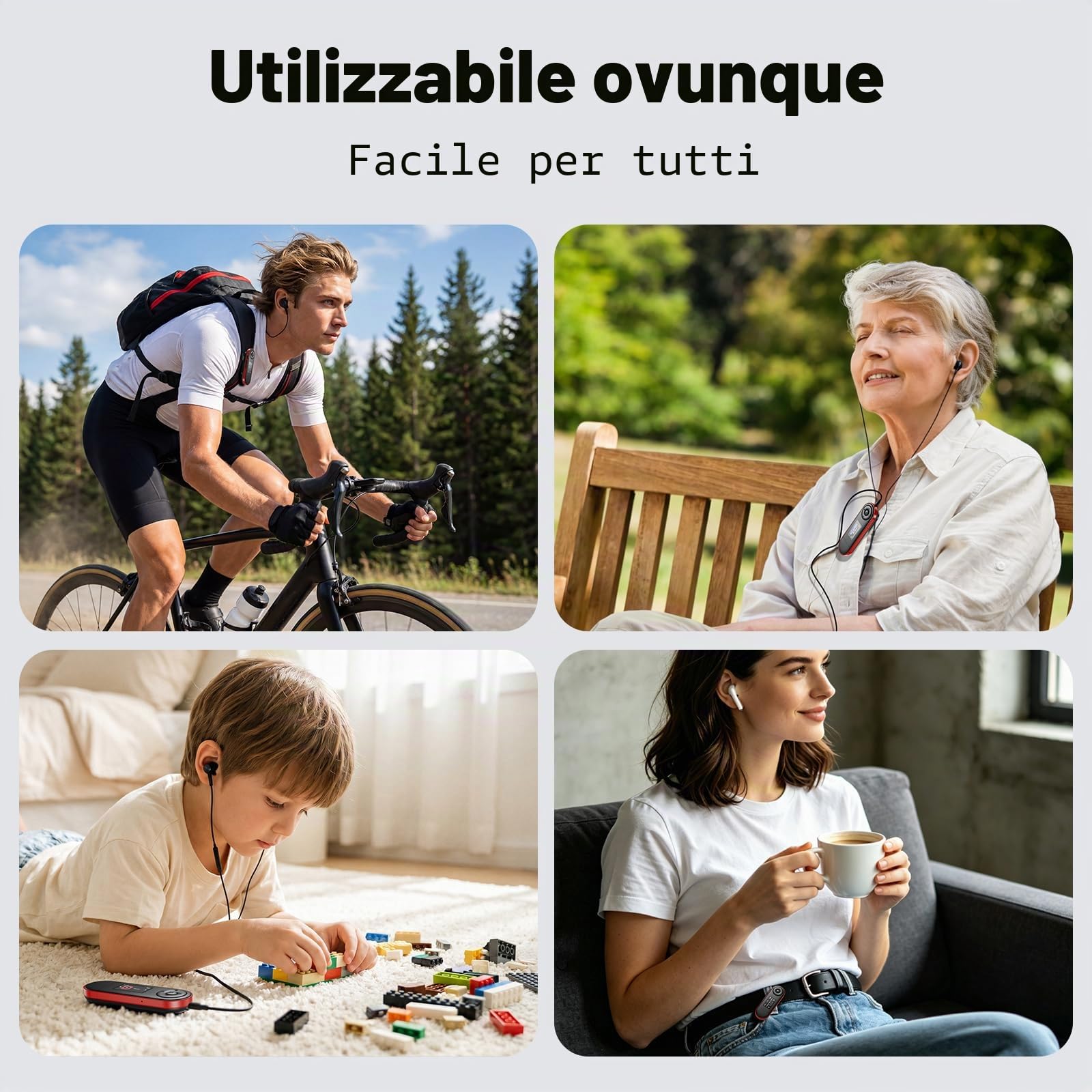 Lettore MP3 64GB Bluetooth 5.3, Chiavetta USB Plug & Play, Ultra-leggero 28g, Pulsanti Fisici per Controllo alla Cieca, Clip Sportiva per Corsa, Riproduzione per Cartelle, Radio FM, Registratore