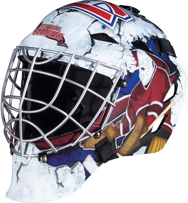 Máscara facial de portero de hockey de la NHL con licencia del equipo - Máscara de portero para niños de hockey callejero - Máscaras de hockey callejero del equipo juvenil de la NHL