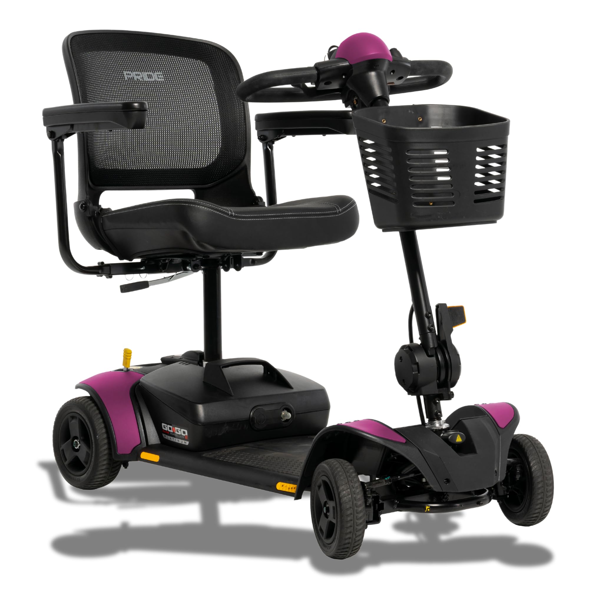 Pride Mobility Go Go Elite Traveller 2 Platinum Mobility Scooter – 300 lb Capacity, 17"x17" Seat, EZ Turn Technology, USA Made, in-Home Service, Manufacturer Warranty, 12AH Battery, Sugar Plum
