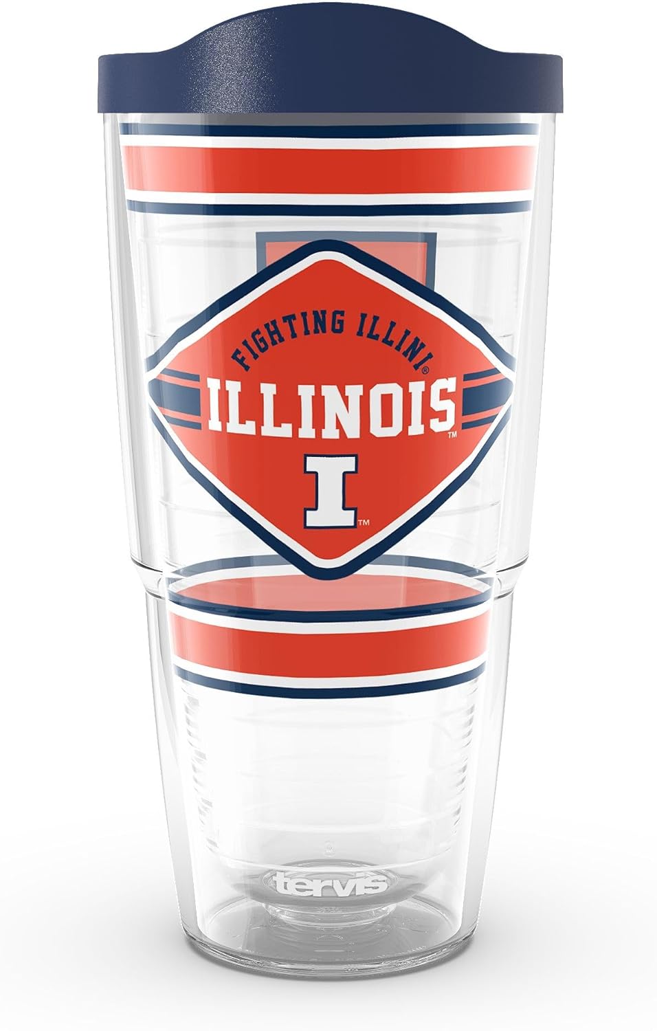 Tervis Illinois Fighting Illini - First String Made in USA Double Walled Insulated Tumbler Travel Cup Keeps Drinks Cold & Hot, 24oz, Classic