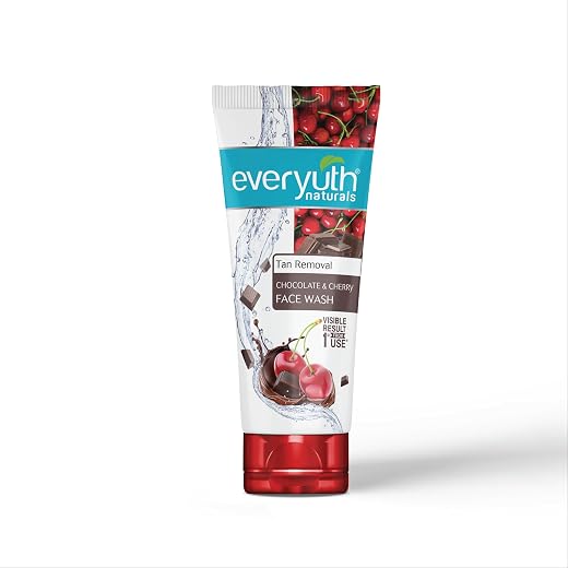 Everyuth Naturals Tan Removal Choco Cherry Face Wash, 150g | Choco Cherry Extracts | Visible Results from 1st Use | Deep C...