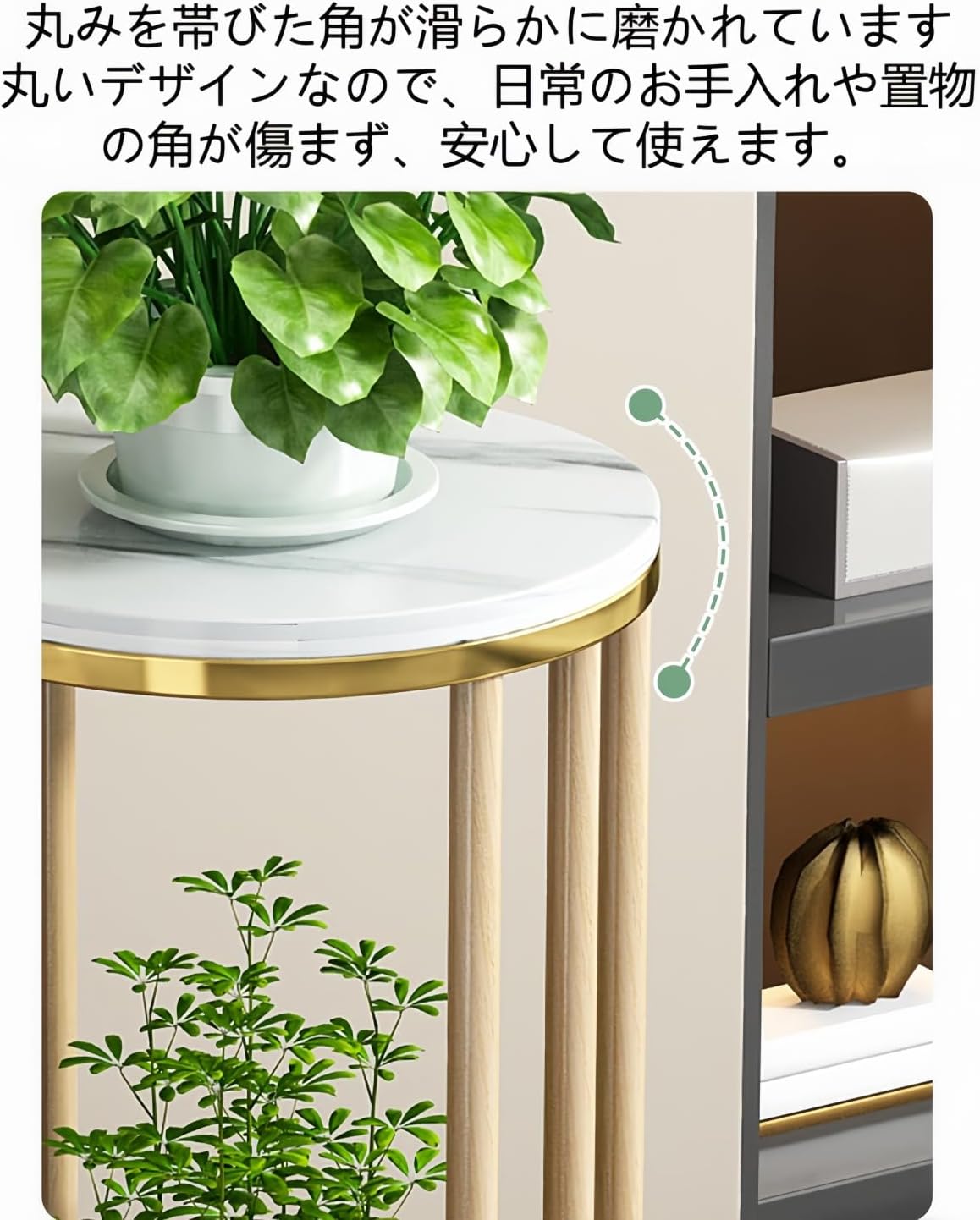 miluFox 2 段式屋内植物スタンド 大理石風床置き多層棚 木製プランター・フラワースタンド兼用 リビング・バルコニー・コーナー