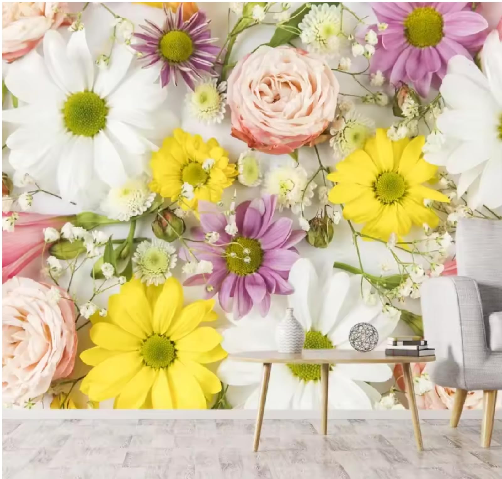 Tapety do salonu tapety wystrój domu płatki kwiatowy mural tapeta 3D, 3D, 350 x 245 cm