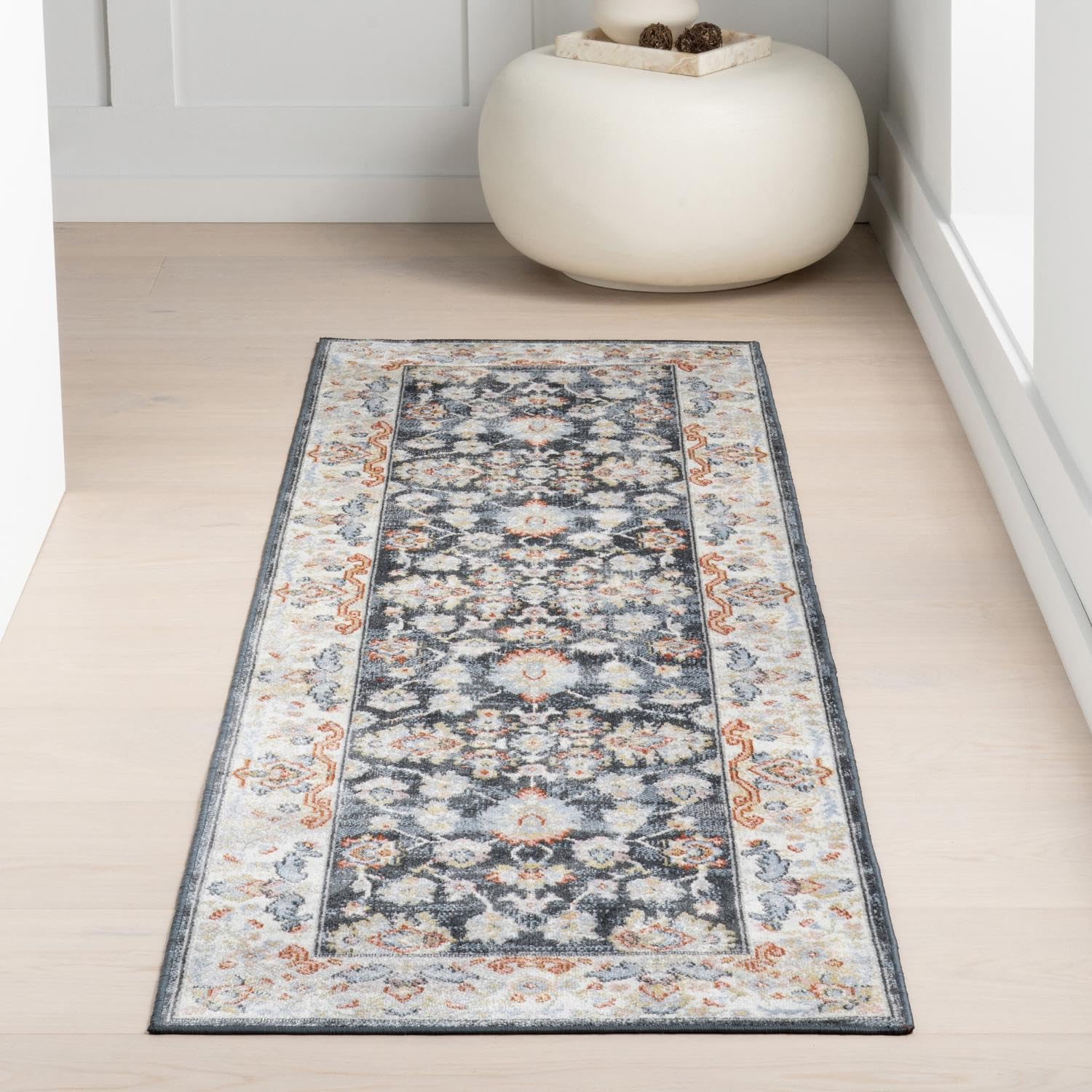 Tapis de couloir nuLOOM Breigh bleu et crème pour sublimer votre salon