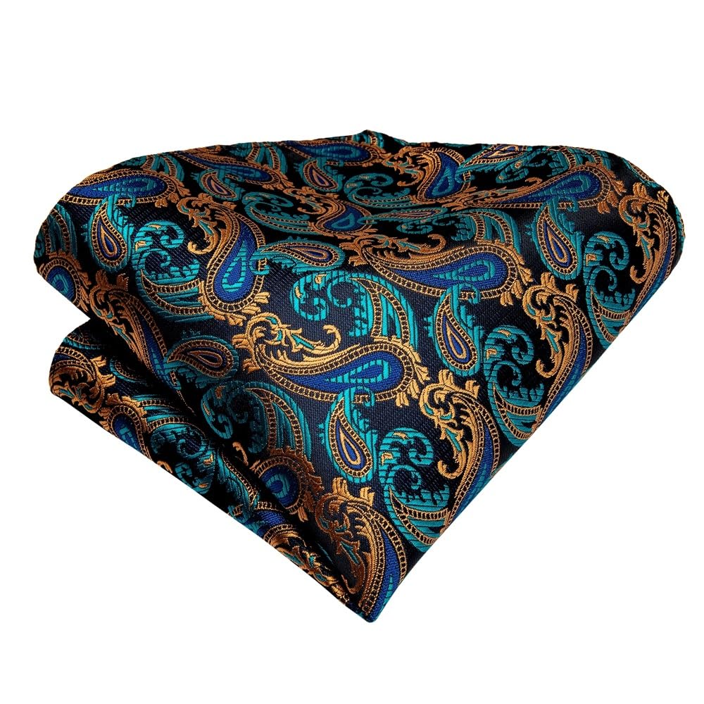 JFDBGU Adjustment Self-tie Bowties for Man Paisley Wedding Party Neck Ties Cufflinks Brooch Hankychief Sets