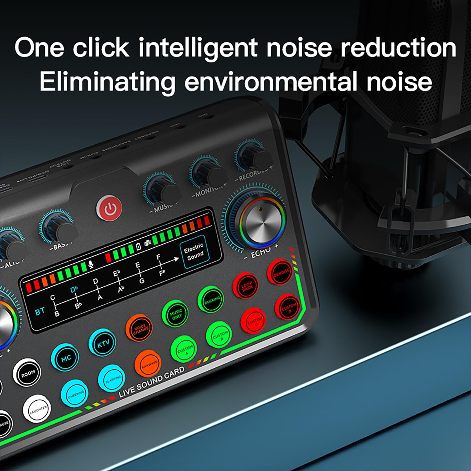 NEWFUN Table de Mixage,Audio Mixer, Compatible Avec les Ordinateurs et les Smartphones Pour les DJ, les Enregistrements en Studio de Musique, le Streaming en Direct