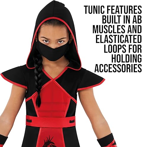 Miniatura 3 de Morph - Disfraz de ninja para niñas, disfraz de ninja rojo, disfraz de ninja para niña, disfraz de ninja para niñas, disfraz de ninja para niña