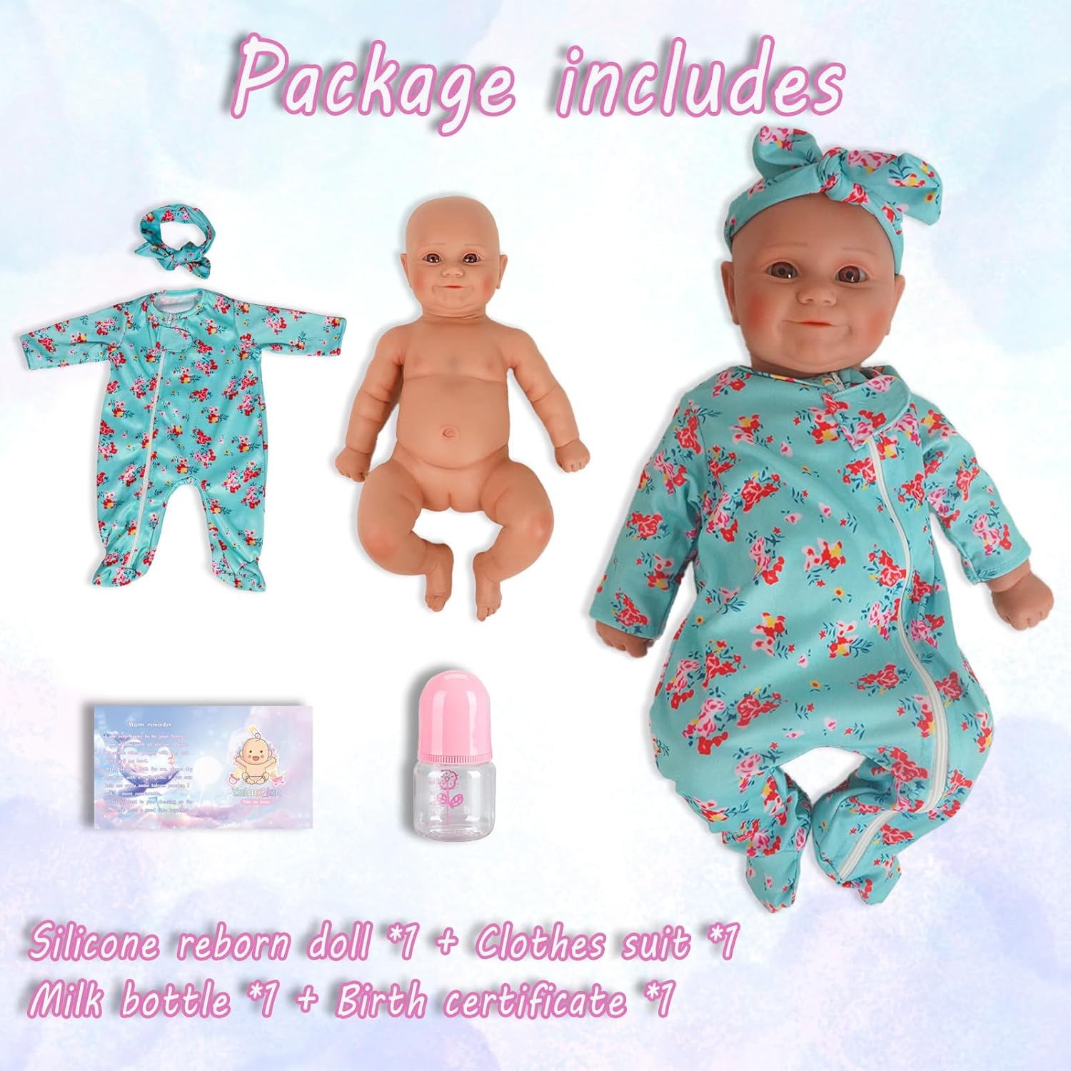 Silicone Reborn Baby Dolls 1:1 Silicone Smile Doll Realistic Reborn Baby Dolls