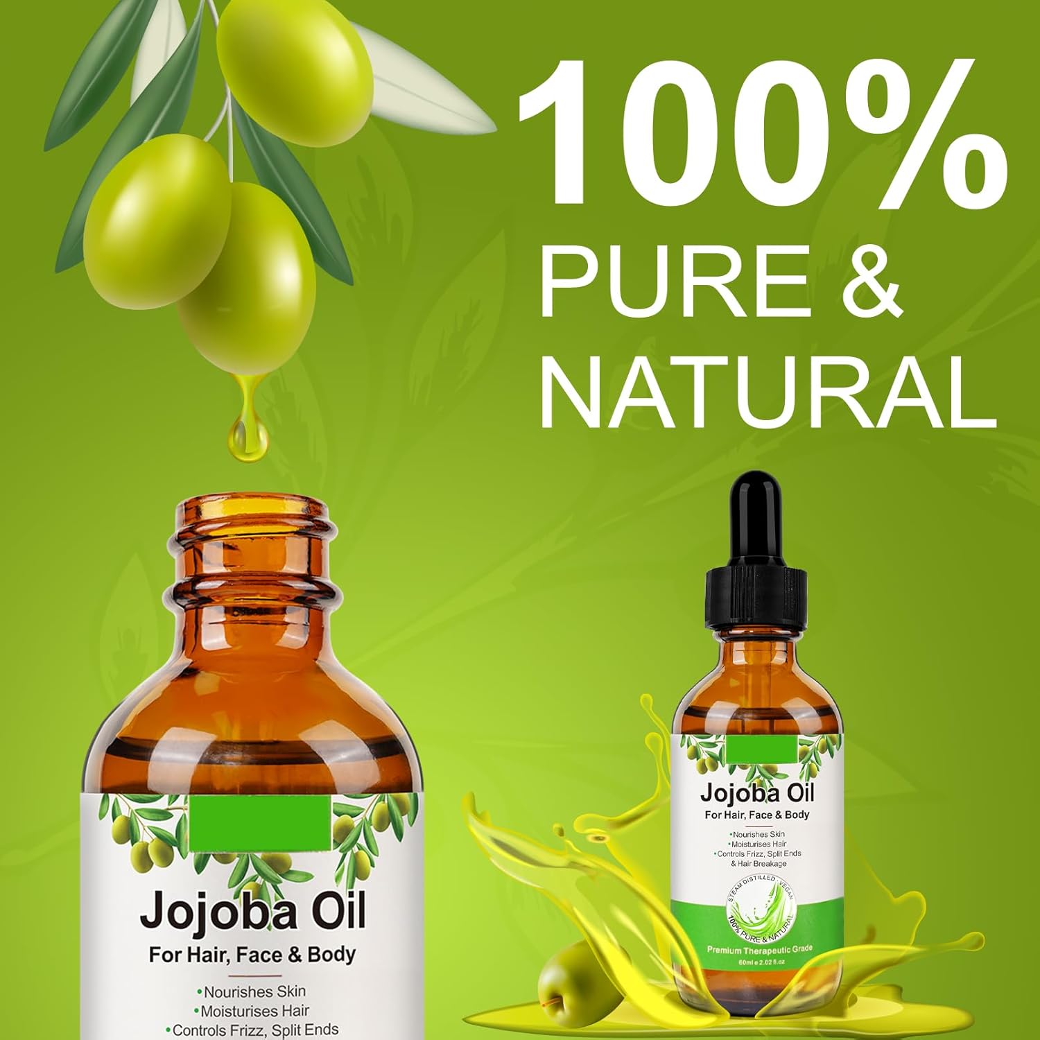 Yecuce Aceite de jojoba 100 puro orgánico prensado en frío