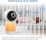Moniteur vidéo pour bébé VTech 2 caméras 1080p Smart WiFi avec accès à distance, panoramique et inclinaison à 360 degrés, écran haute définition de 7” 720p, veilleuse, RM7766-2HD