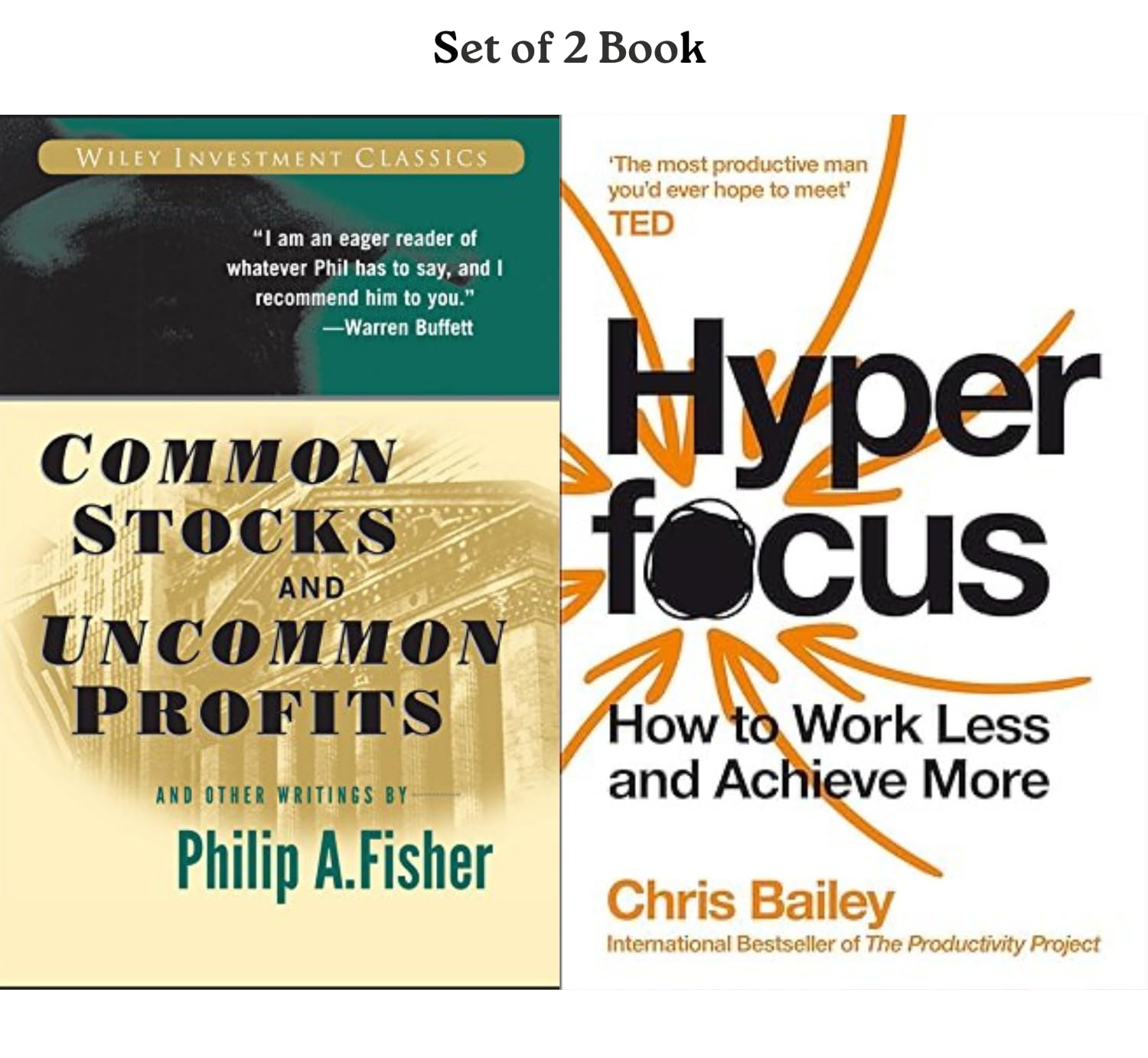 LOYAL Collection Common Stocks and Uncommon Profits and Other Writings + Hyperfocus (Set of 2) Book
