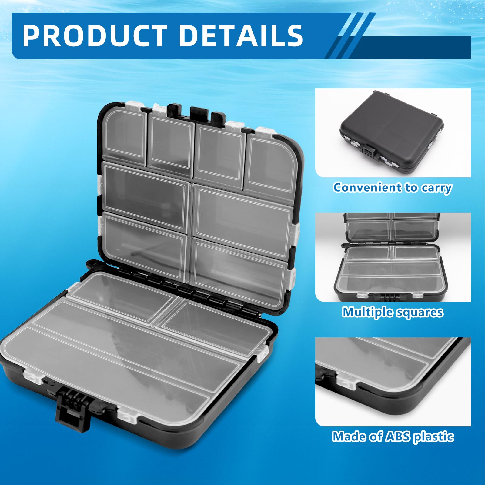 KOUHA 3 Piezas Cajas para Aparejos de Pesca Caja Pesca Doble Capa Caja de Aparejos para Señuelos Pescas para Accesorios Ganchos de Pesca, Señuelos, Aparejos Caja Aaccesorios Pesca