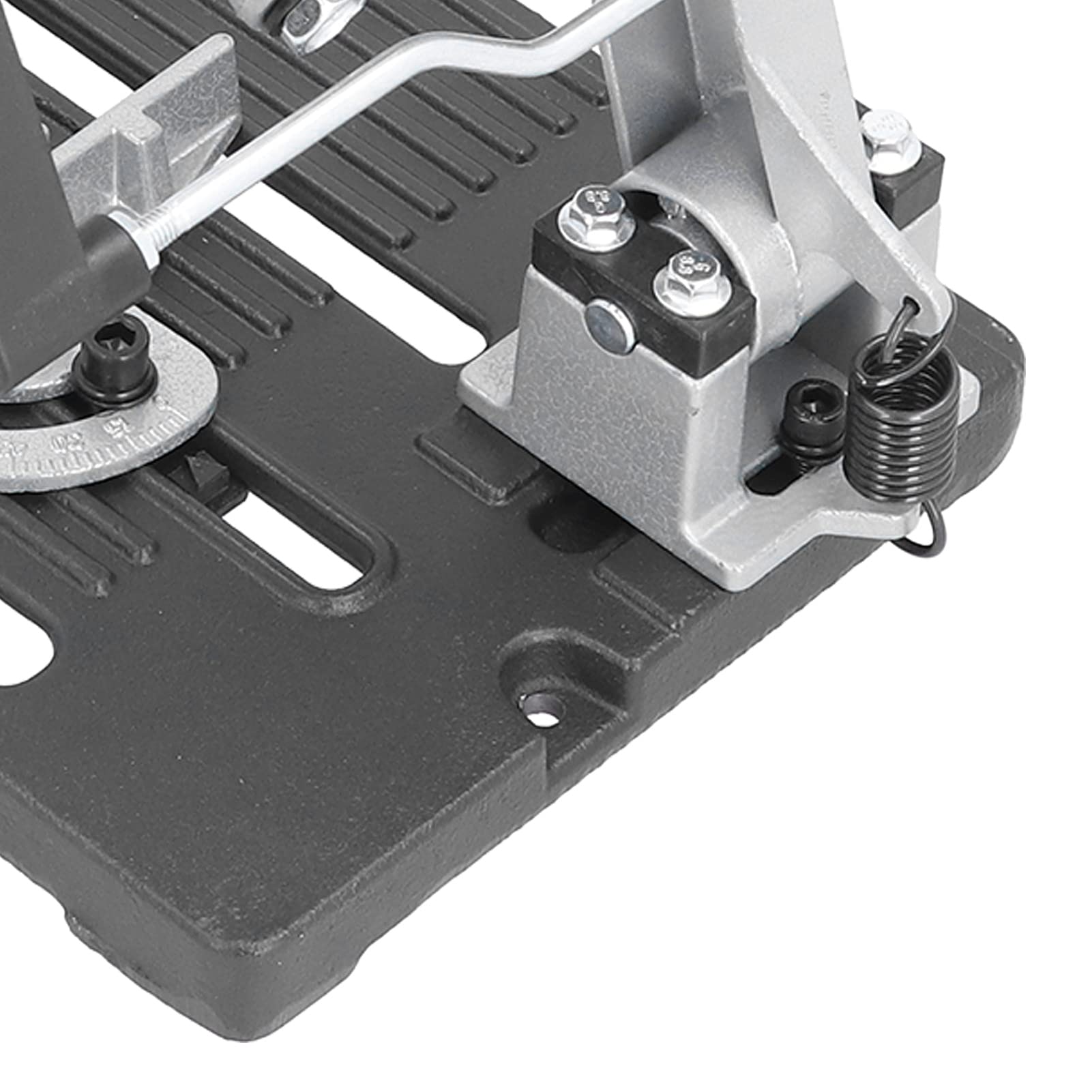 Soporte para amoladora angular, mango extendido de hierro de aluminio, práctico soporte deslizante para máquina cortadora para amoladora angular 100 115 125, gris y negro