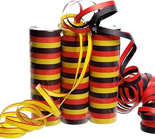 30 serpentinas para fans de Alemania, color negro, rojo, amarillo (oro), como decoración, decoración de fiesta para el Campeonato Europeo de fútbol EM 2024 (10 x 3 juegos)
