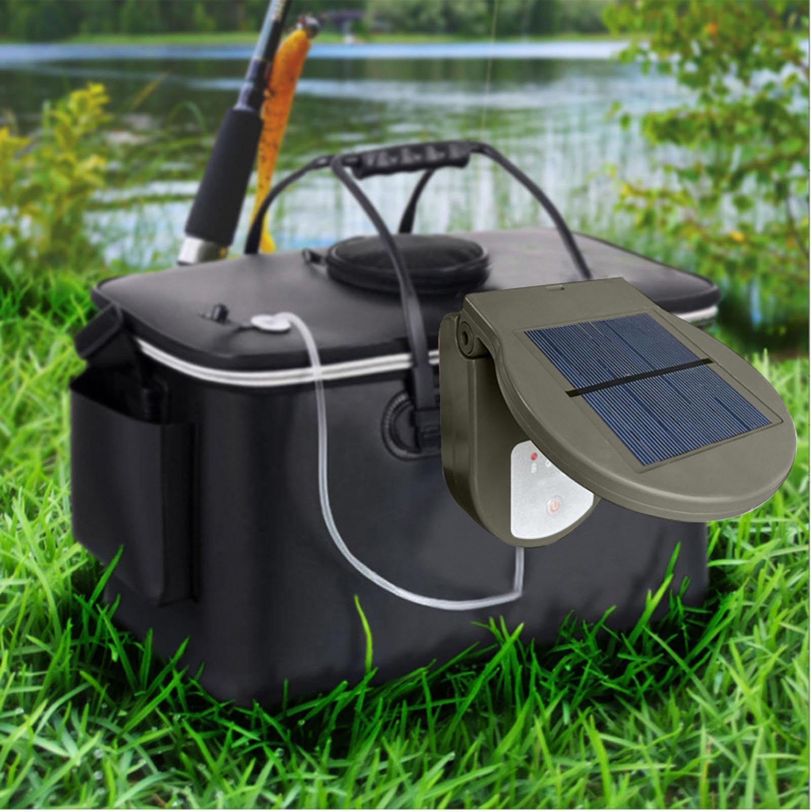 Aérateur De Bassin À Énergie Solaire Clip Arrière Avec Batterie 2600 mAh Et | Pompe À Air Solaire De Bassin À Poissons Pour Stockage Fruits De Mer Aquarium Pêche En Extérieur Jard