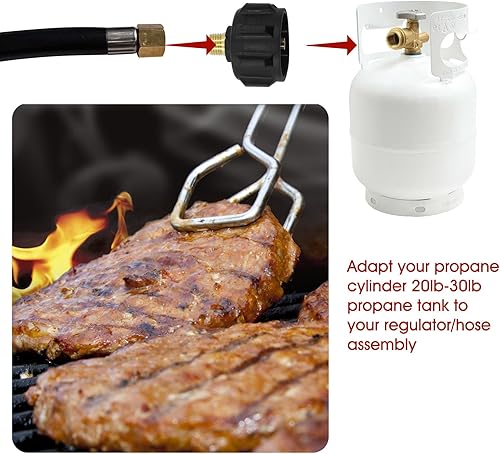 Miniatura 5 de MENSI Cilindro de gas propano QCC tipo adaptador con válvula reguladora de rosca macho NPT de 14"