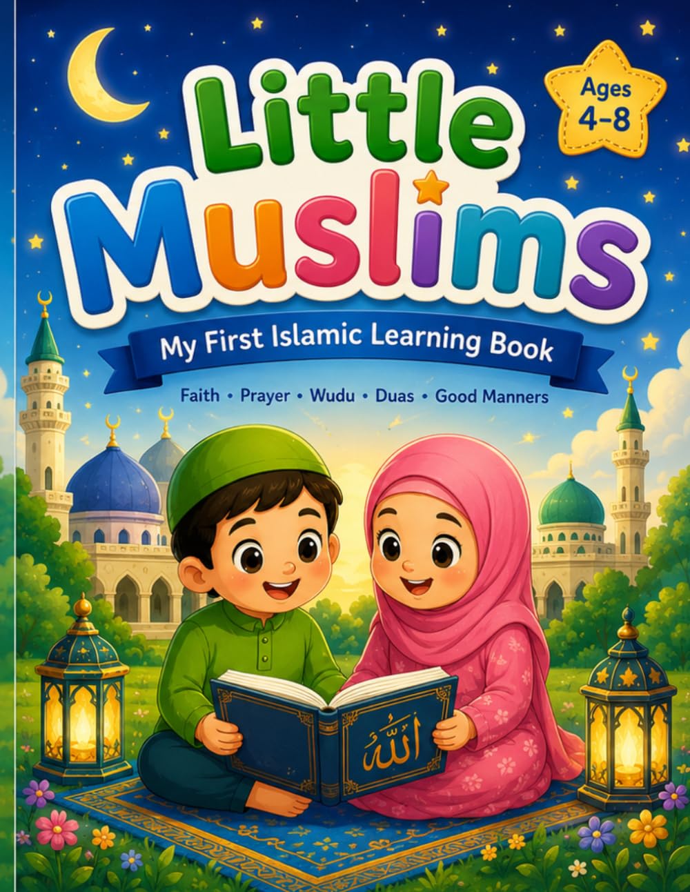 Little Muslims: My First Islamic Learning Book: A Fun Guide to Faith, Prayer, Good Manners, Wudu, Daily Duas, and Islamic Values for Kids