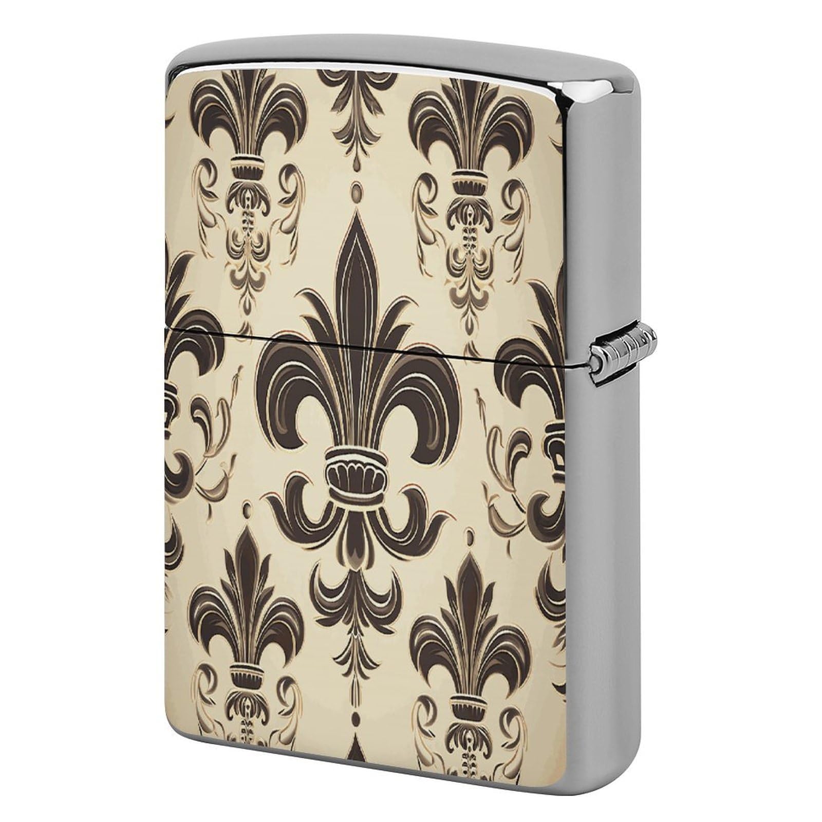Fodpand Style Fleur-De-Lis And Coat Arms Knight Metal Lighter Case Cover Lighter Sleeve