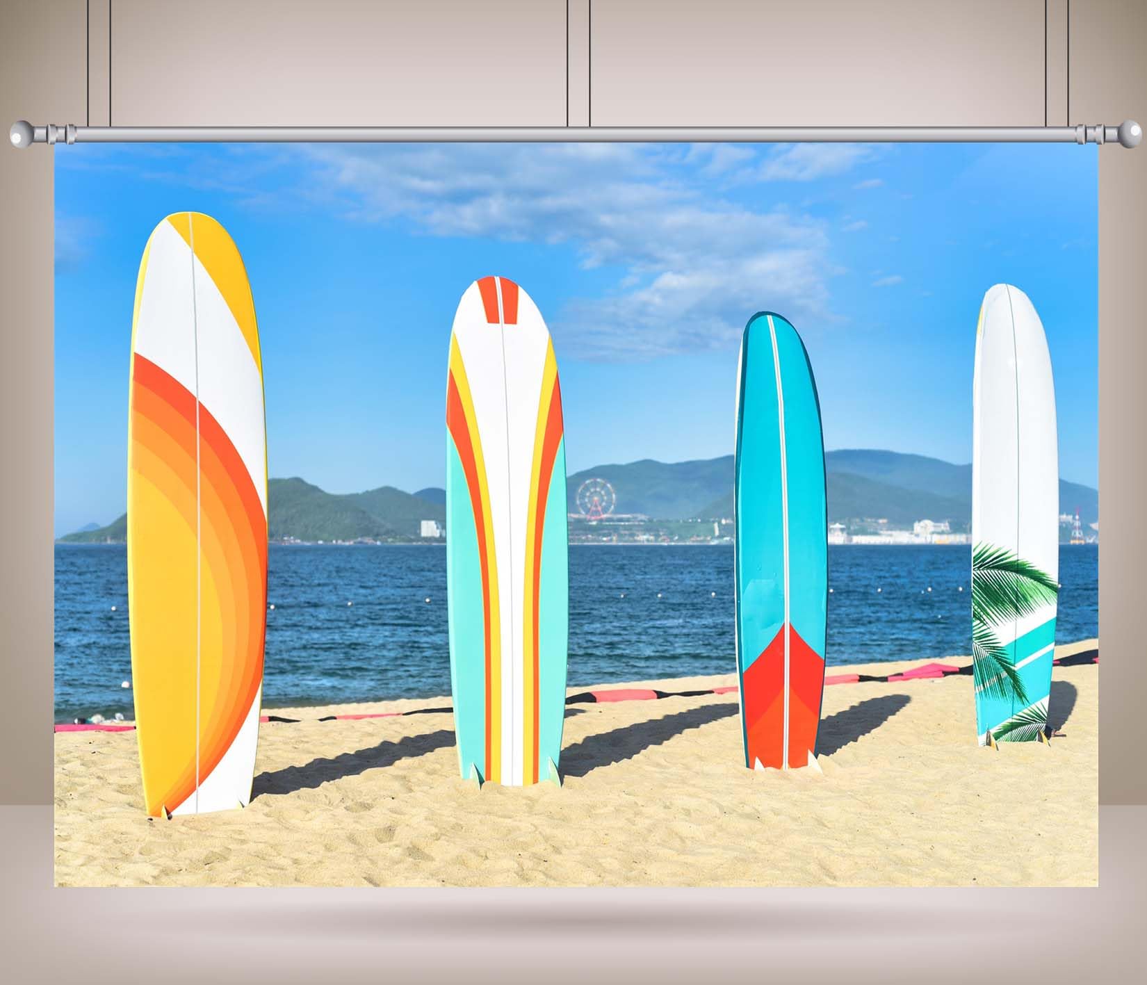 10x6.5FT (3x2m) Tavole Surf Colorate Sulla Sfondo Fotografico
