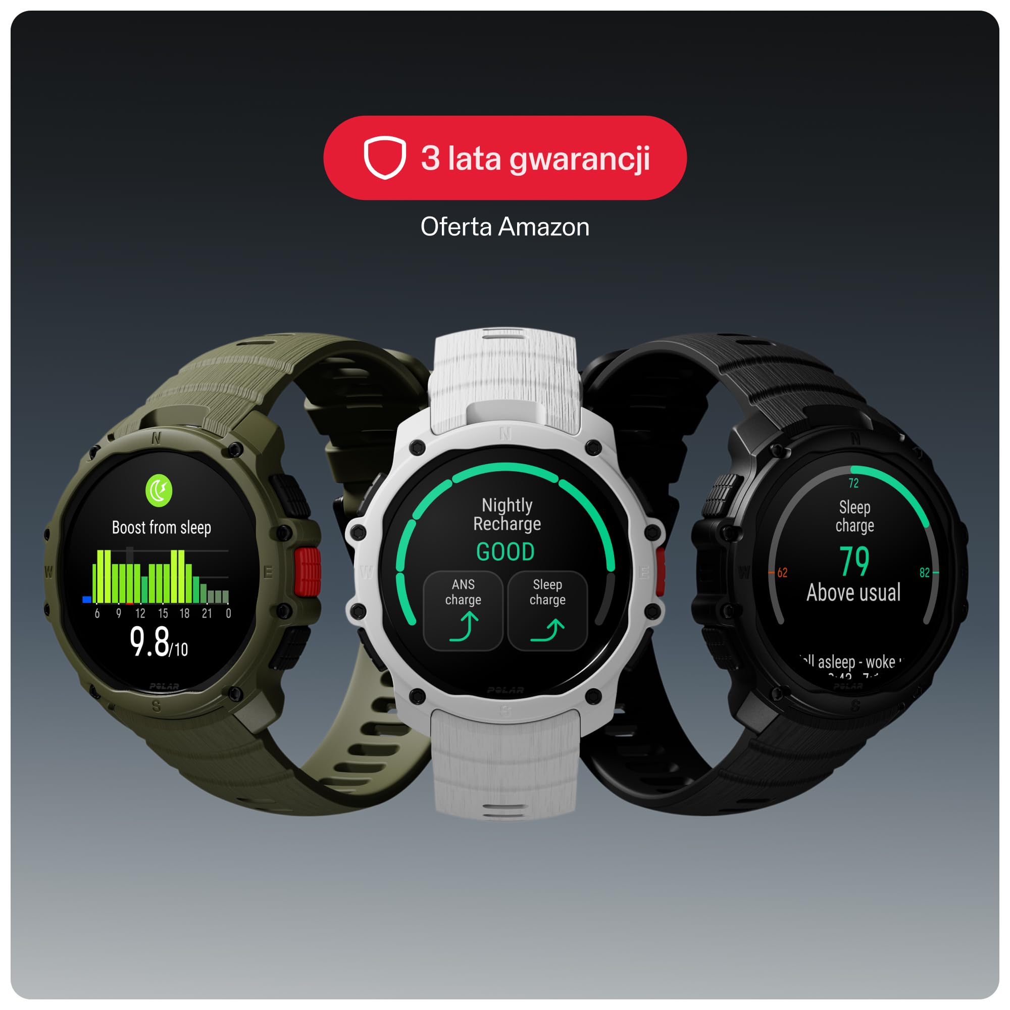 Polar Street X – Zegarek Sportowy GPS Meski i Damski – Pulsometr – Trening Hybrydowy – Wytrzymaly Zegarek Sportowy Running – 3 Lata Gwarancji Amazon Exclusive