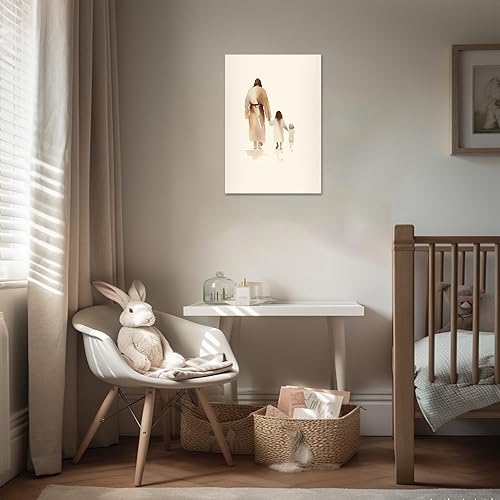 Vista 79 de Arte de pared de Jesús y el niño, póster minimalista bohemio cristiano, lienzo para pared, imagen abstracta de Jesús, arte cristiano religioso Jesús