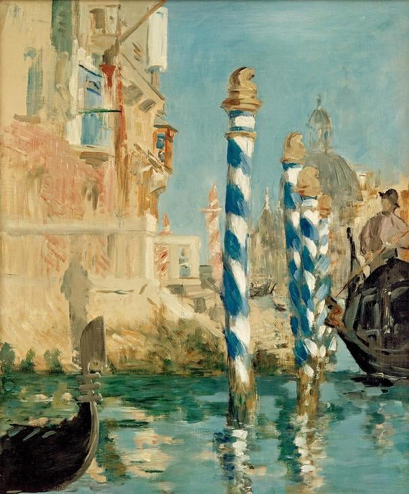 SERENDIPITP Abstract Painting Mural Print Picture Wall Decor Painting Le Grand Canal À Venise by Edouard Manet Vintage Wall Artwork for Home Decor 60x90cm