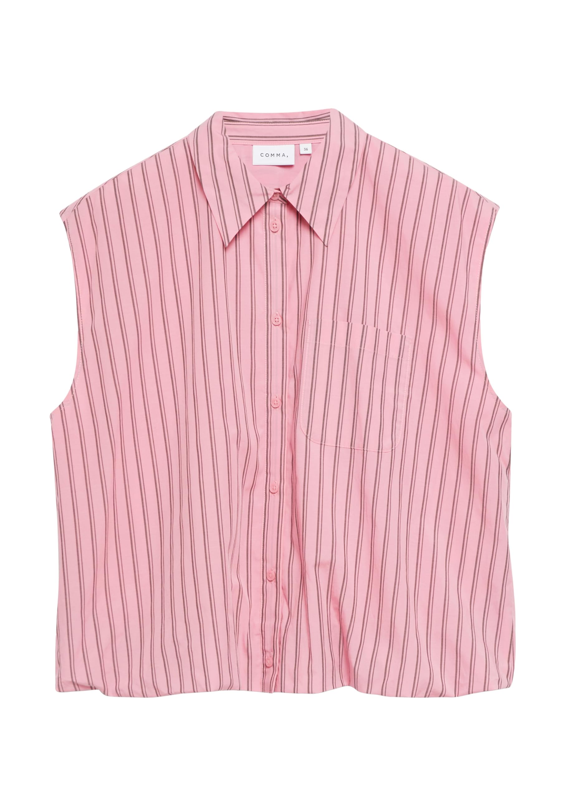 Comma Ärmellose Bluse mit Ballon-Saum