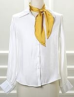 Vista 7 de Allegra K Bufandas flacas puras de color sólido liso para mujer, banda larga para el pelo Albaricoque