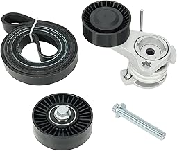 Serpentine Belt Tensioner Bolt Idler Pulley Drive Kit Fit for BMW 128i 325i 325xi 328xi 330i 330xi 525i 525xi 528i 528xi 530i 530xi X3 X5, 3.0L L6, 2006-2013#Replace ADK0022P