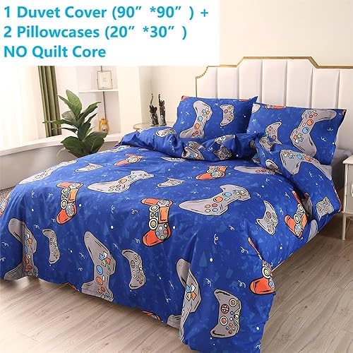 Miniatura 10 de SDIII Funda de edredón blanca con 2 fundas de almohada, no incluye edredón en el interior, cierre de cremallera y lazos en las esquinas, para niños,