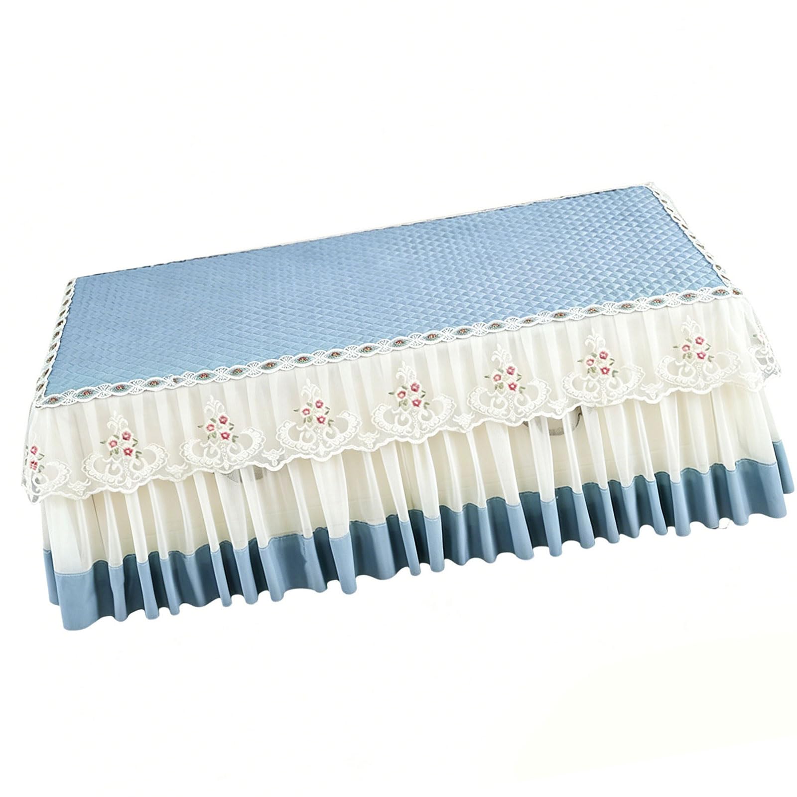 Jazuaiao Multipurpose Table Cover Velvets Fabric Ruffle Lace Rectangular Tablecloth Fit Various Sizes and Decors Styles Family Dinner Cover