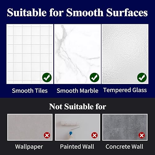 Miniatura 8 de Kitsure Organizador de ducha grande, paquete de 2 organizadores de ducha adhesivos, estantes de ducha sin taladros para ducha interior, estante de