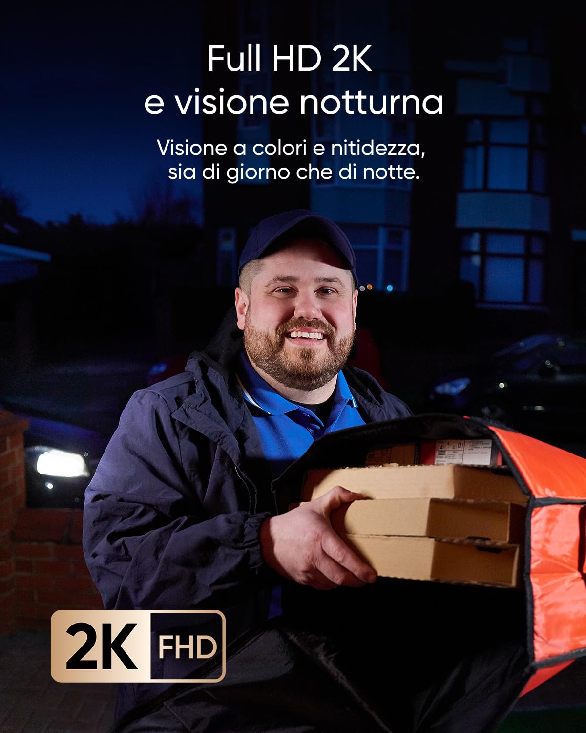 eufy Security Video Doorbell E340, due telecamere con Delivery Guard, visione notturna 2K Full HD e a colori, suoneria wireless, archiviazione locale espandibile fino a 128 GB, nessun costo mensile