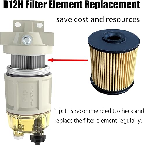 Miniatura 2 de iFJF R12H (R12T Upgrade) Separador de agua y combustible marino combo completo  Reemplaza S3240 120AT NPT ZG14-19 Filtro giratorio de repuesto