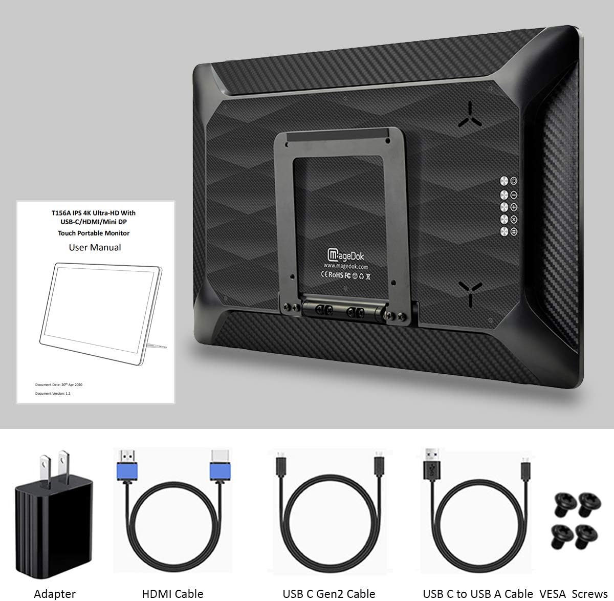4K Portable Monitor Touchscreen,Corkea 