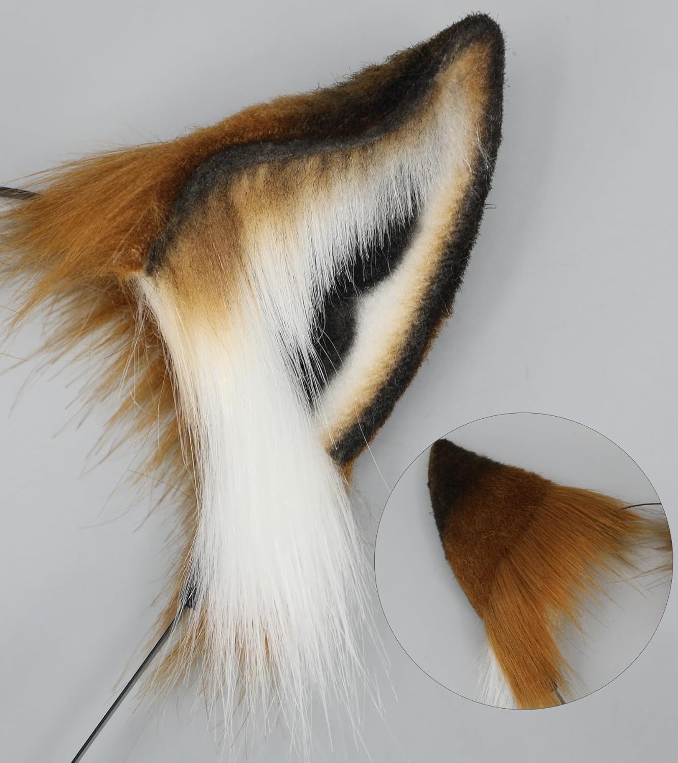 Dodheah Wolf Ears Headband Fox Cat Ears Hairband Animal Cosplay Headwear Halloween Christmas Costume Accessories