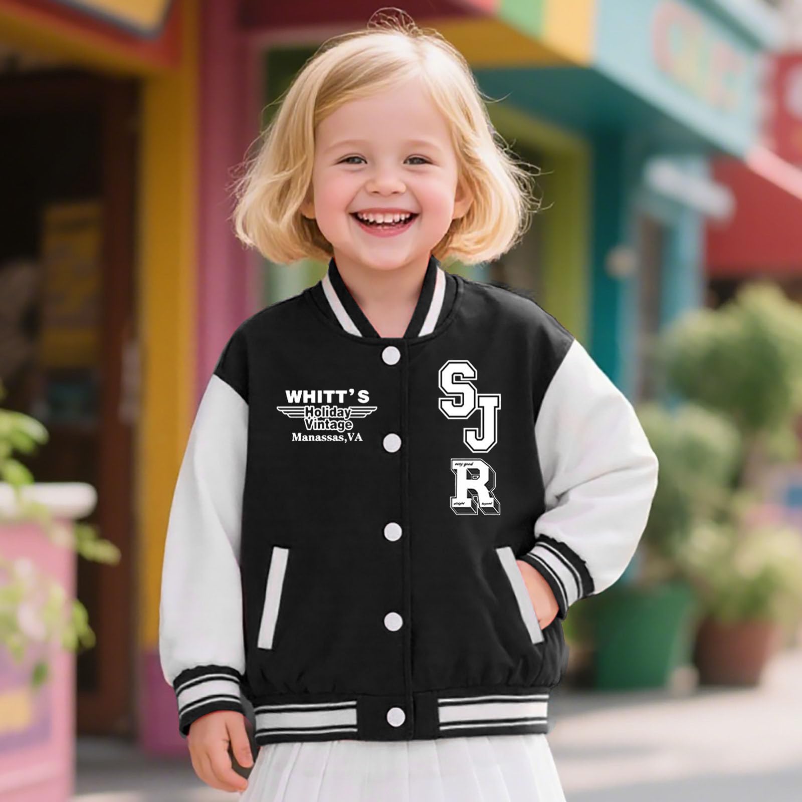Genérico Chaqueta de Béisbol Infantil Abrigo Cálido Ligero Cómodo para Niños con Cremallera Diseño Casual