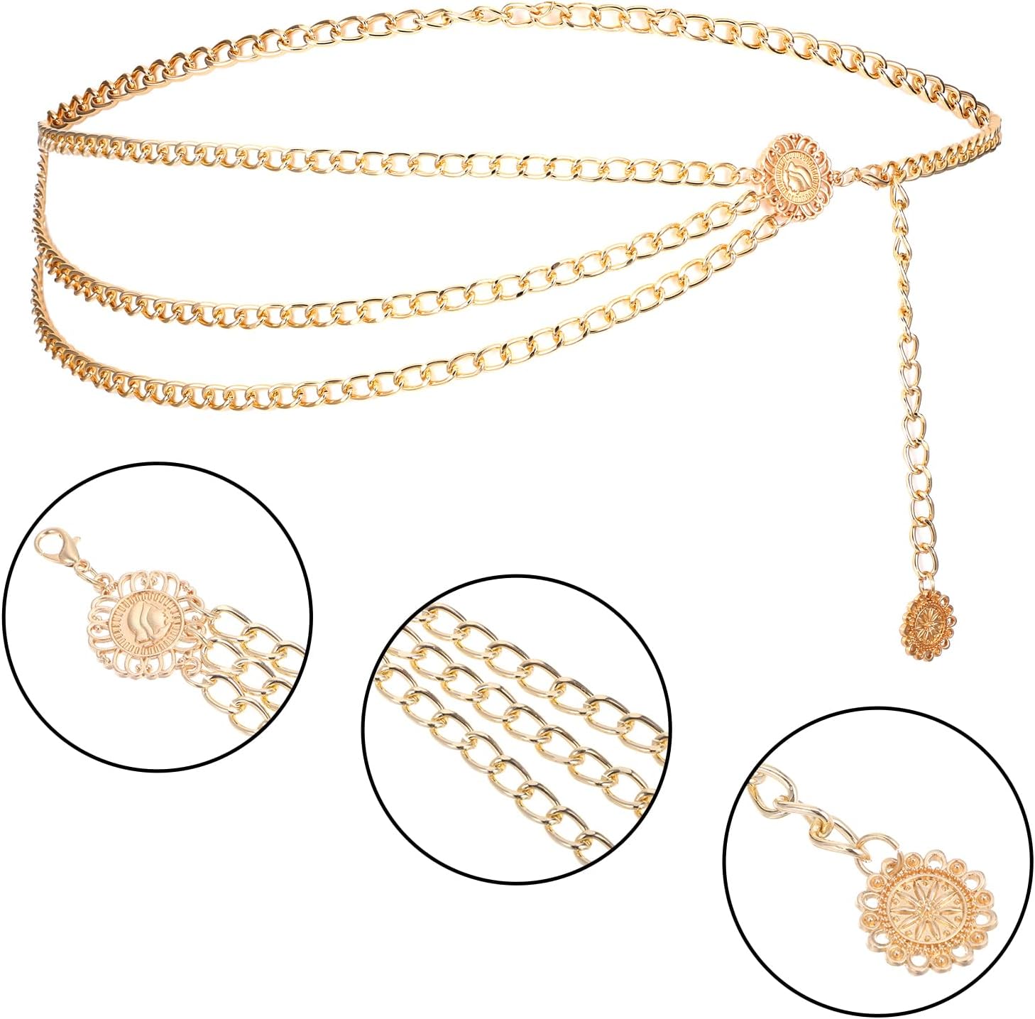 Sibba Tailleketting, goud, buikketting, riem, Halloween, kettingriem voor jurk, heupketting, taille, buikketting, riem, lichaamssieraad, ketting, middeleeuwse taille, ketting, verstelbare Sibba Tailleketting, goud, buikketting, riem, Halloween, kettingriem voor jurk, heupketting, taille, buikketting, riem, lichaamssieraad, ketting, middeleeuwse taille, ketting, verstelbare