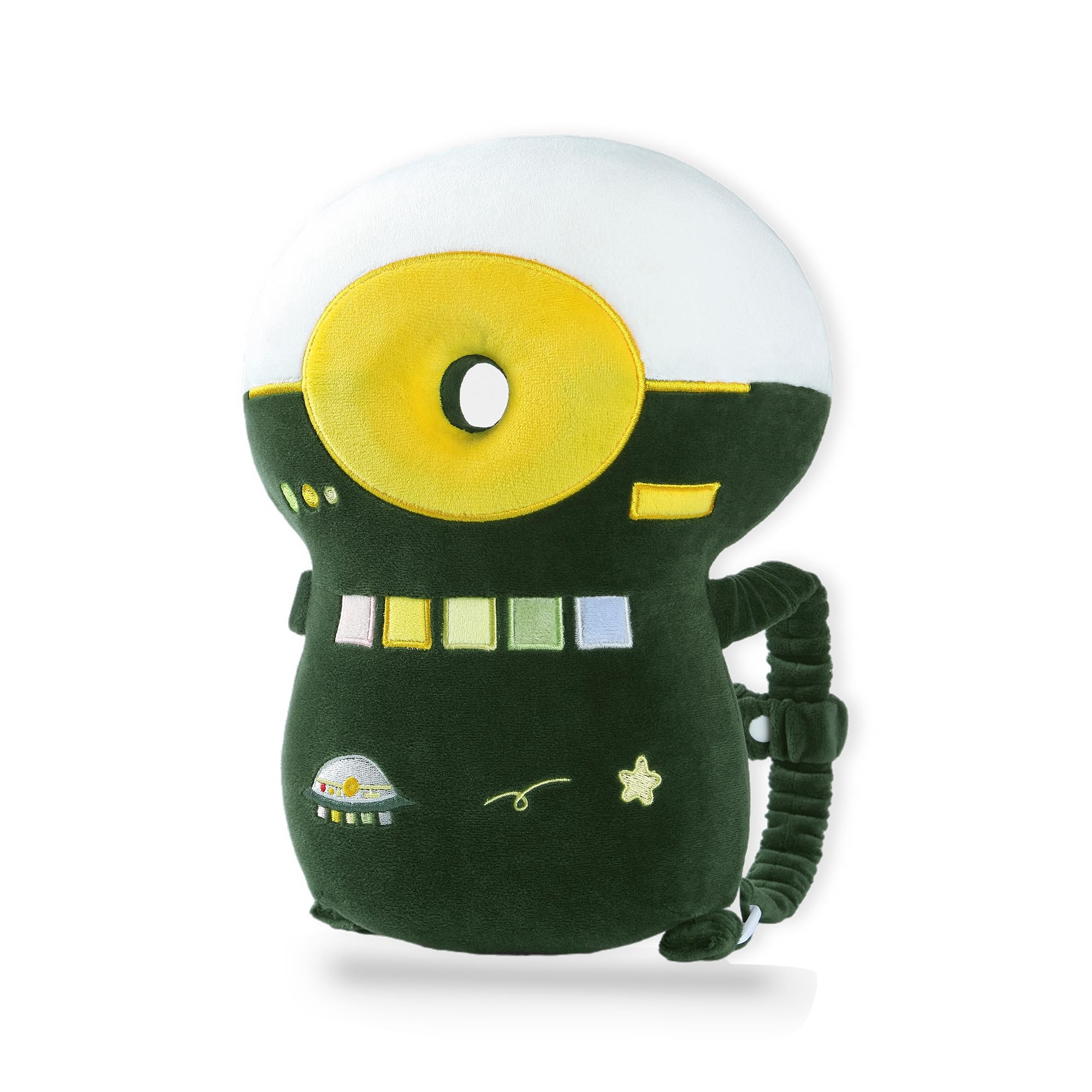 Mochila protectora para la cabeza de bebé JunNeng con espuma viscoelástica y protección para la cabeza en 3 lados, color verde OVNI