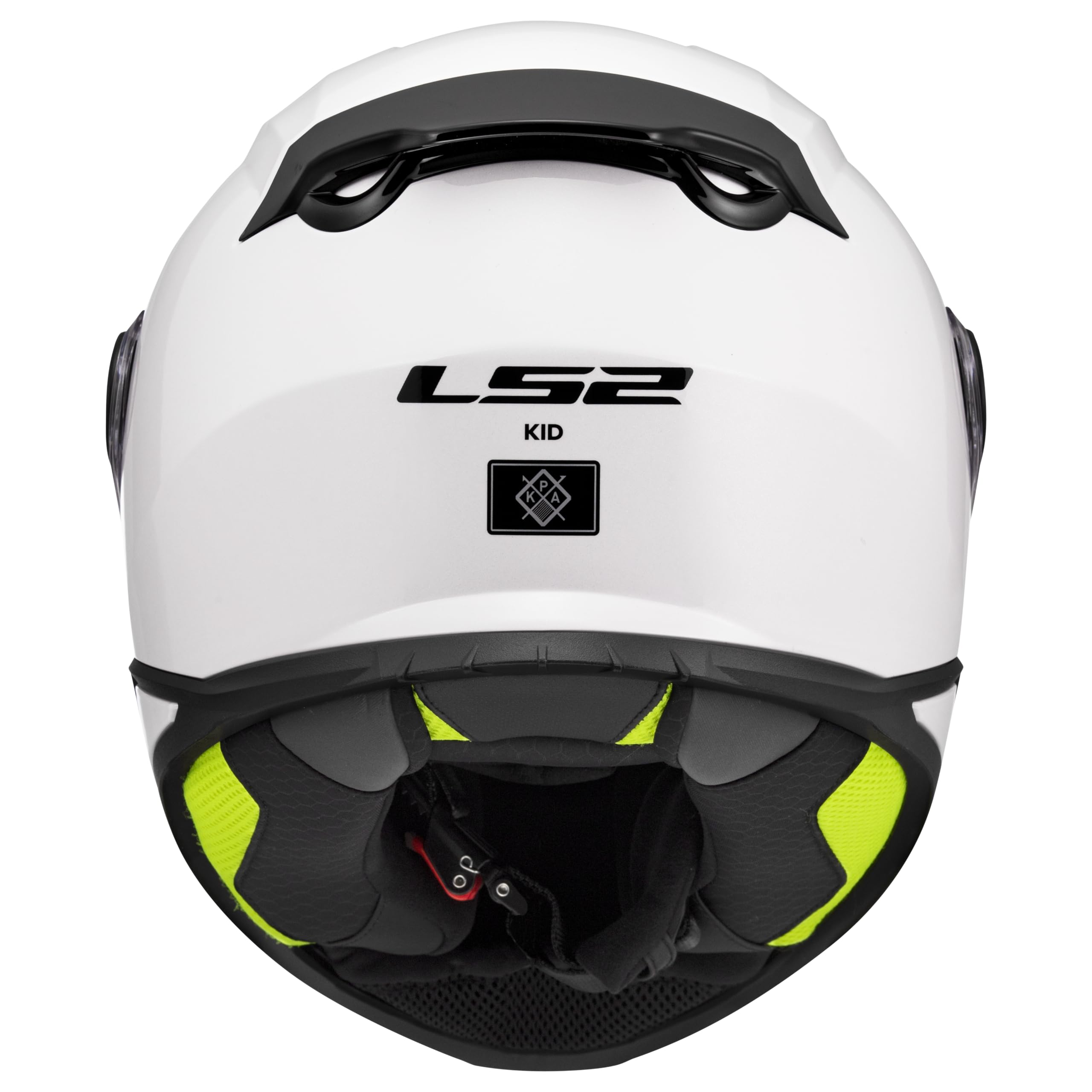 LS2 Unisex Kinder Kid Solid Gloss White Integral-Motorradhelm für Kinder