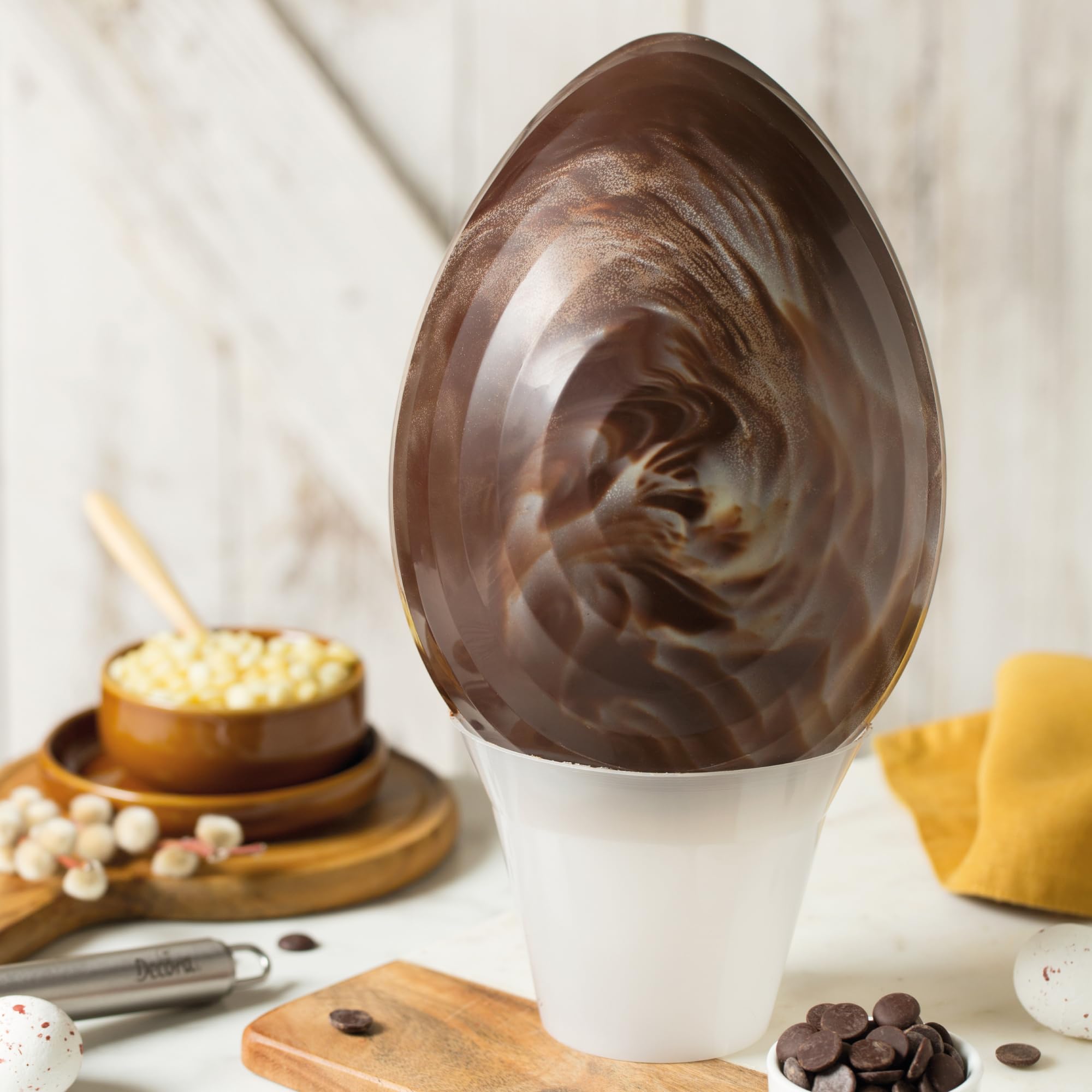 Base Per Uova Di Pasqua DECORA - 5 Pezzi, Plastica, Per Uova Fino A 350g, Ideale Per Cioccolato - Foto 7