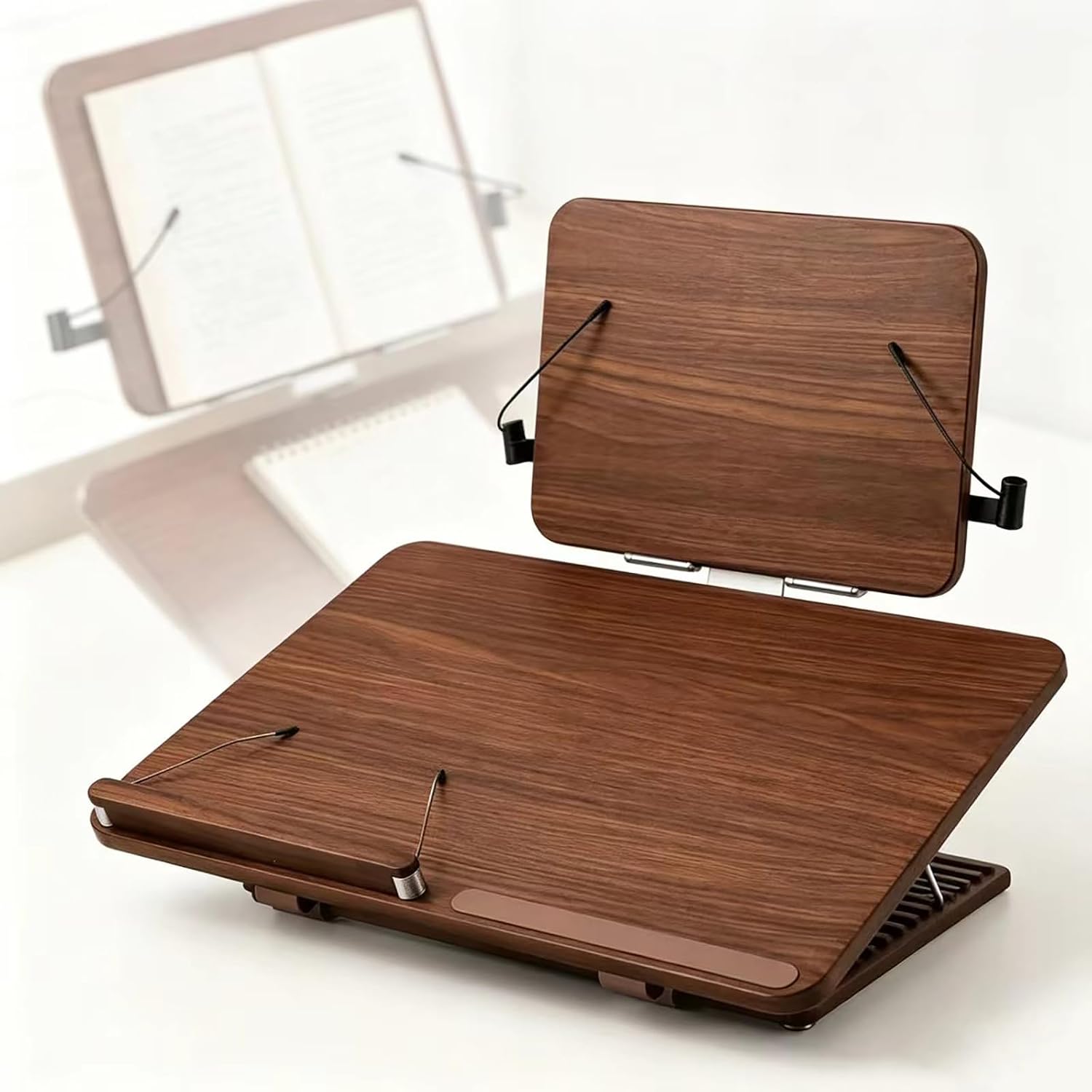 Double Layered Writing Board Reading Rack with Page Clips