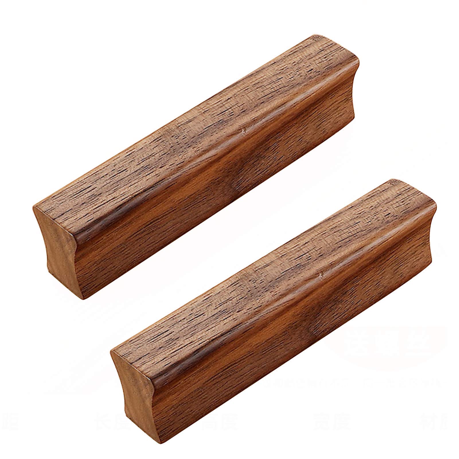 Poignée de meuble en bois massif d'entraxe 64mm pour placard élégant